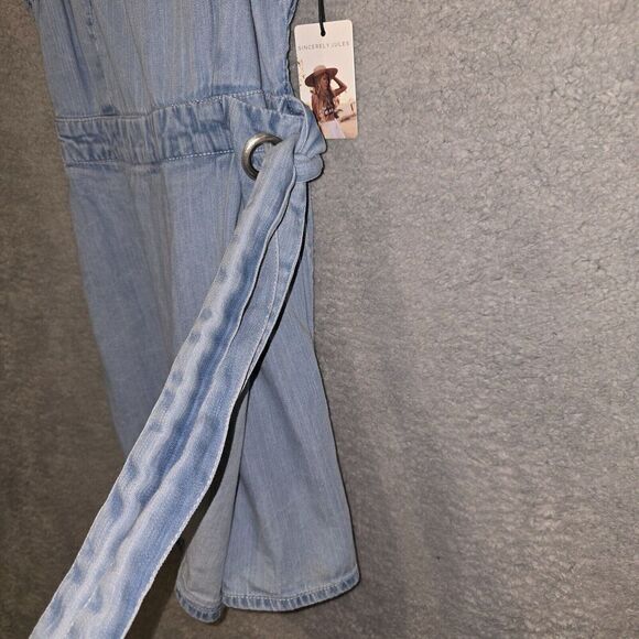 Sincerely Jules Denim Romper Blue Sz S Girly Cute Y2k - Picture 3 of 9
